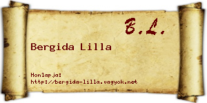 Bergida Lilla névjegykártya