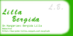 lilla bergida business card